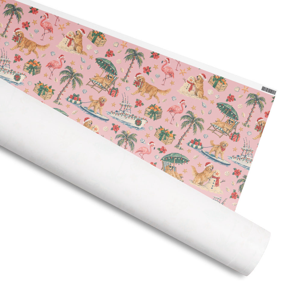 Sunshine State Santa Wrapping Paper — rolled, printed side out