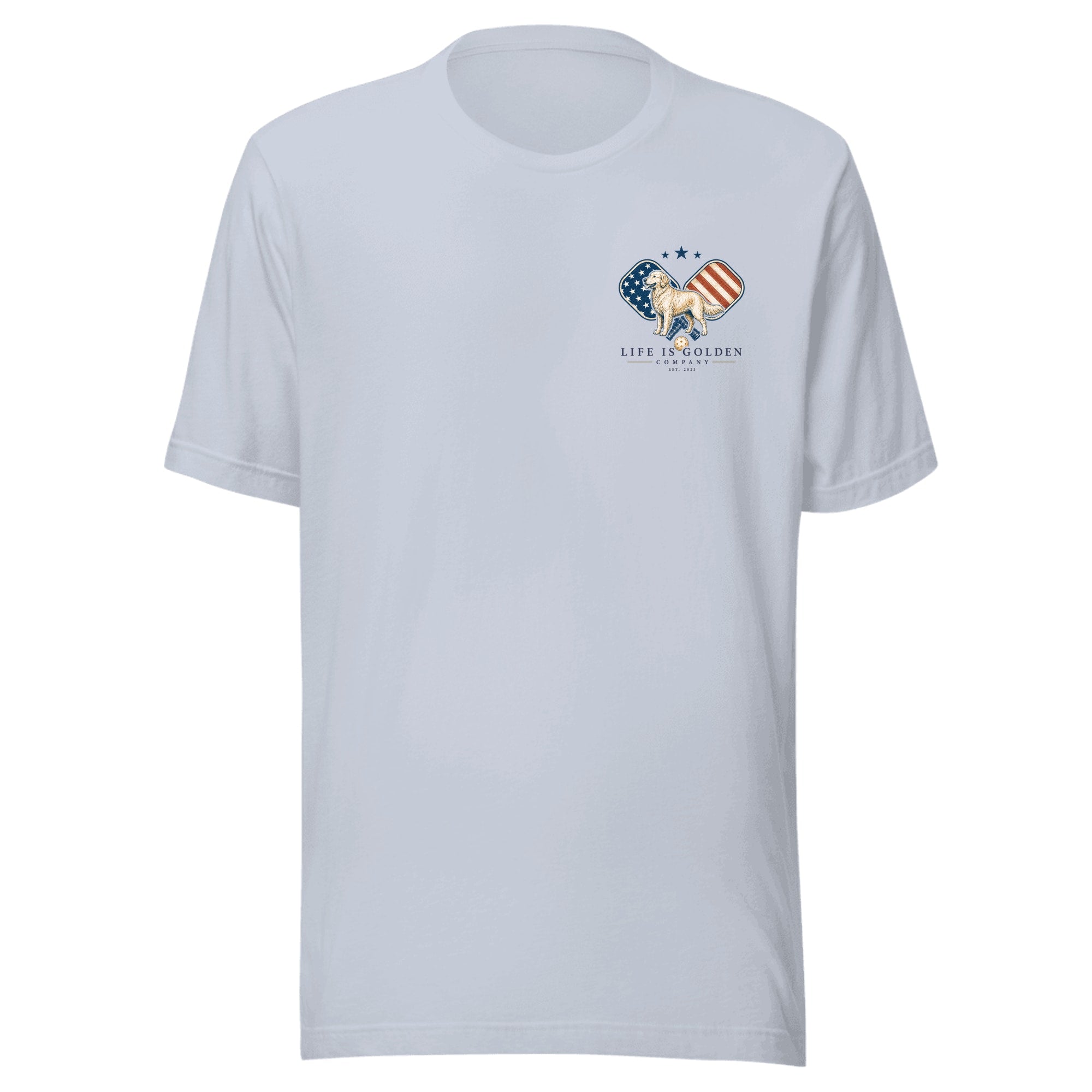 The Kitchen Line Tee — Light Blue (front)