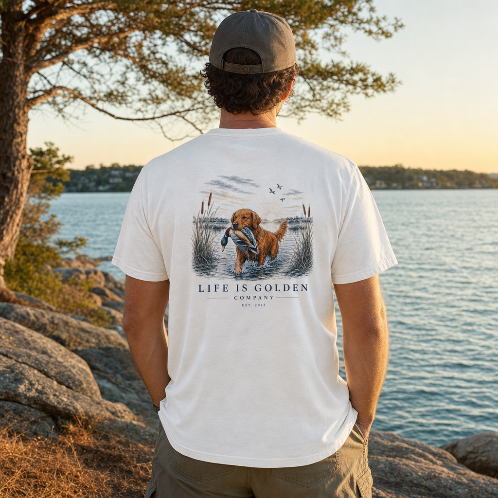 The Marsh Retrieve Heavyweight Tee — lifestyle