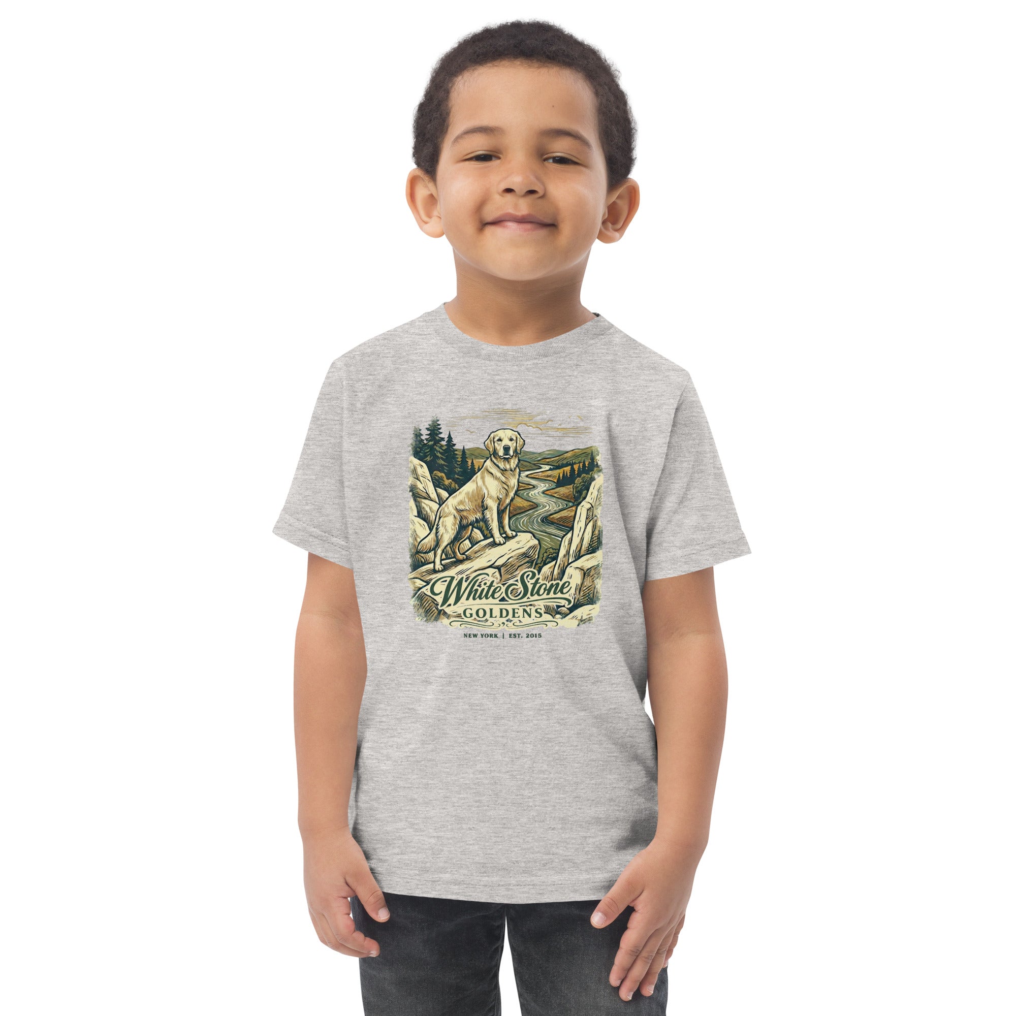 White Stone Goldens Toddler Jersey Tee