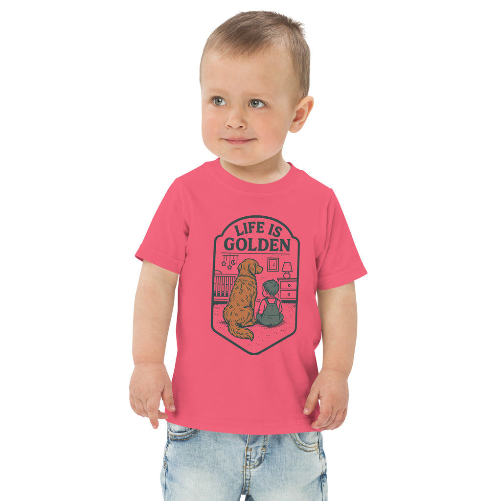 One Golden Year Toddler jersey tee