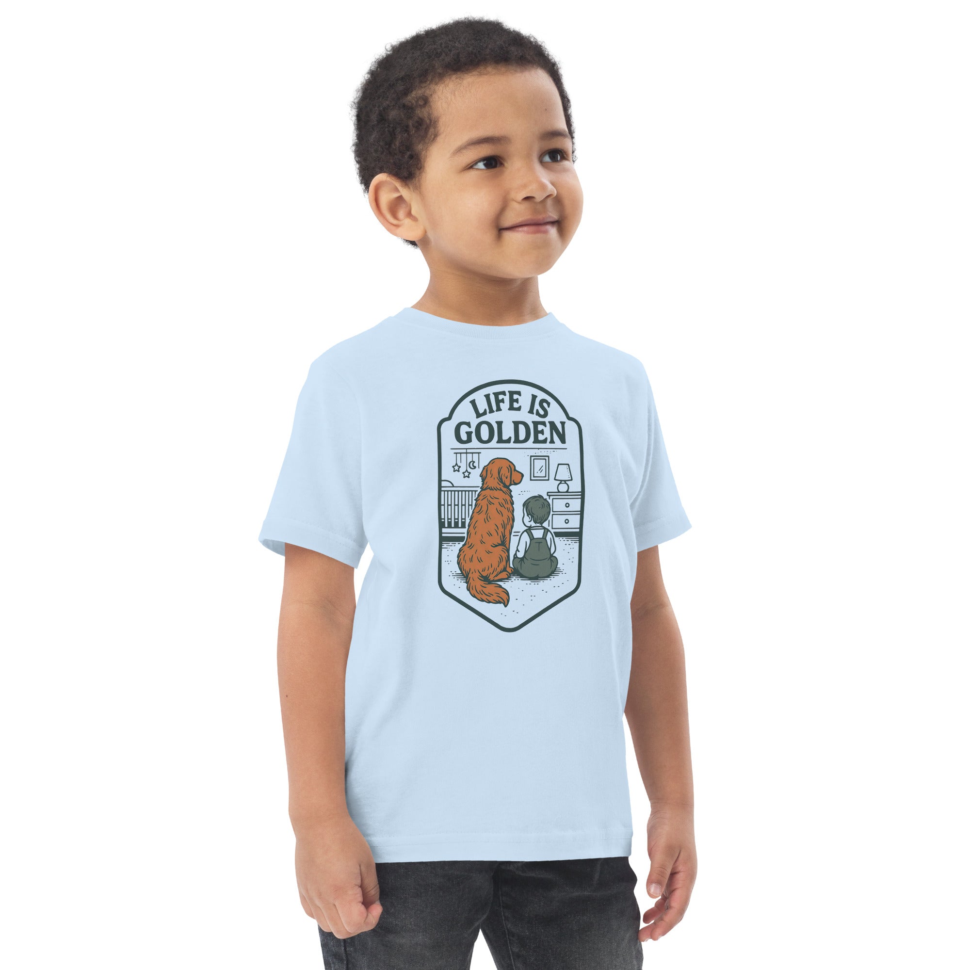 One Golden Year Toddler jersey tee