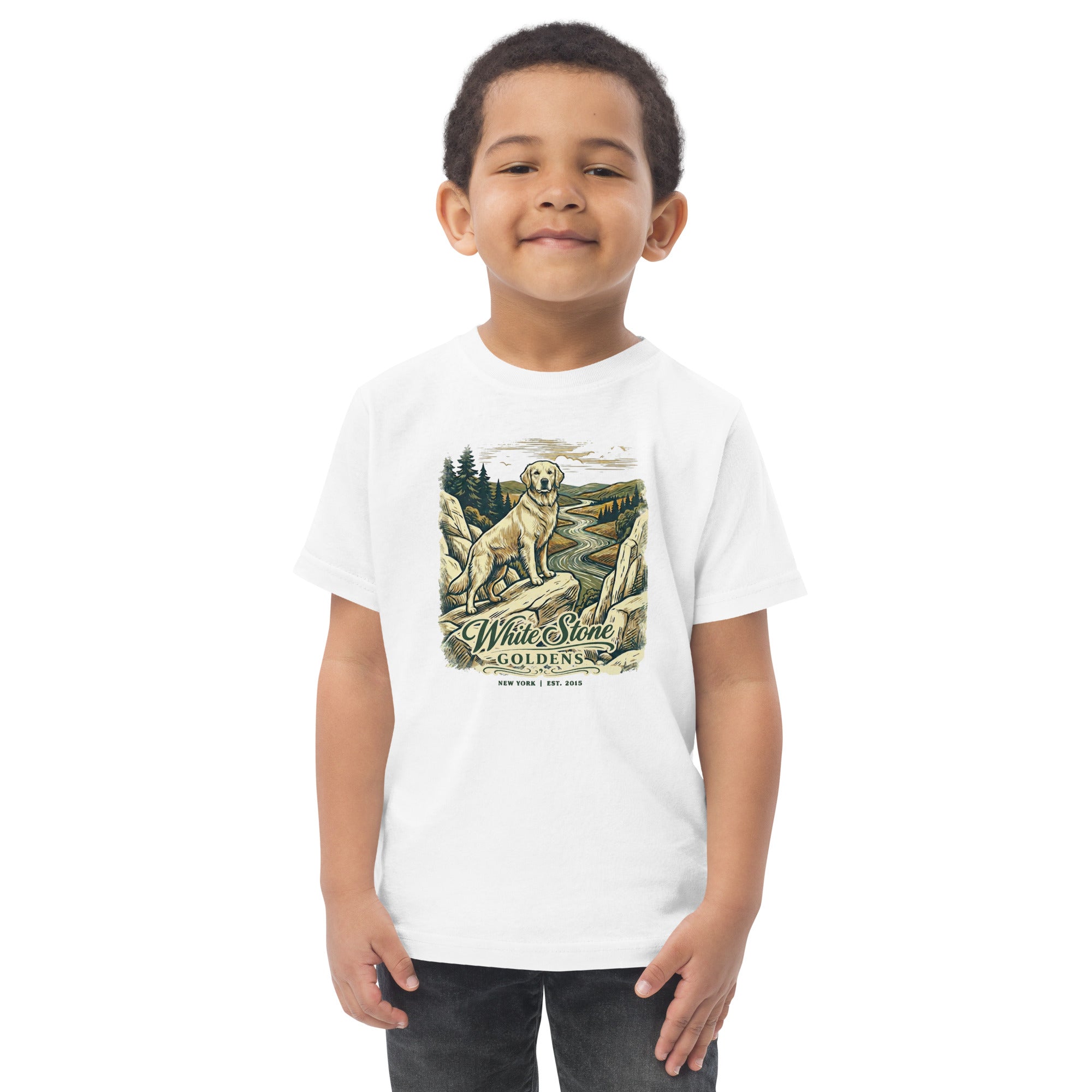 White Stone Goldens Toddler Jersey Tee