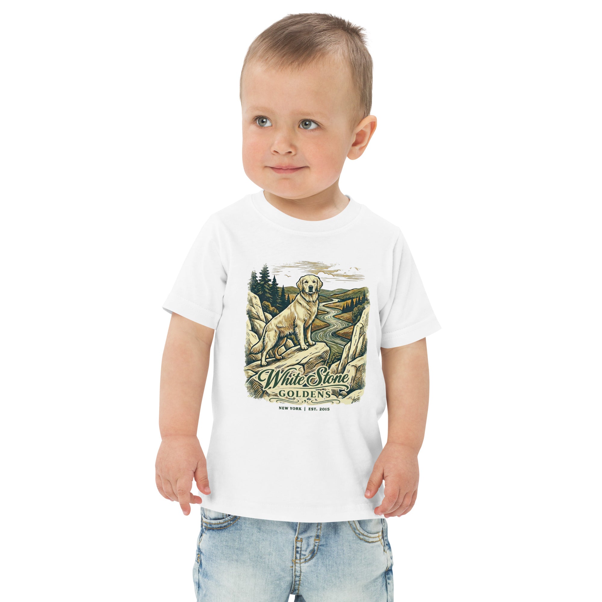 White Stone Goldens Toddler Jersey Tee