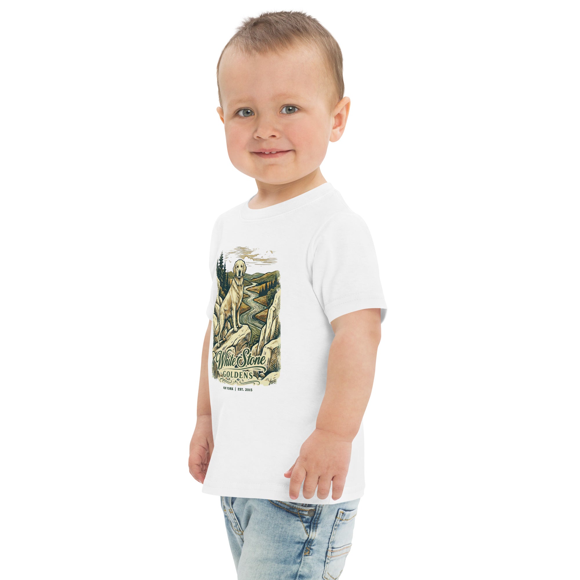 White Stone Goldens Toddler Jersey Tee