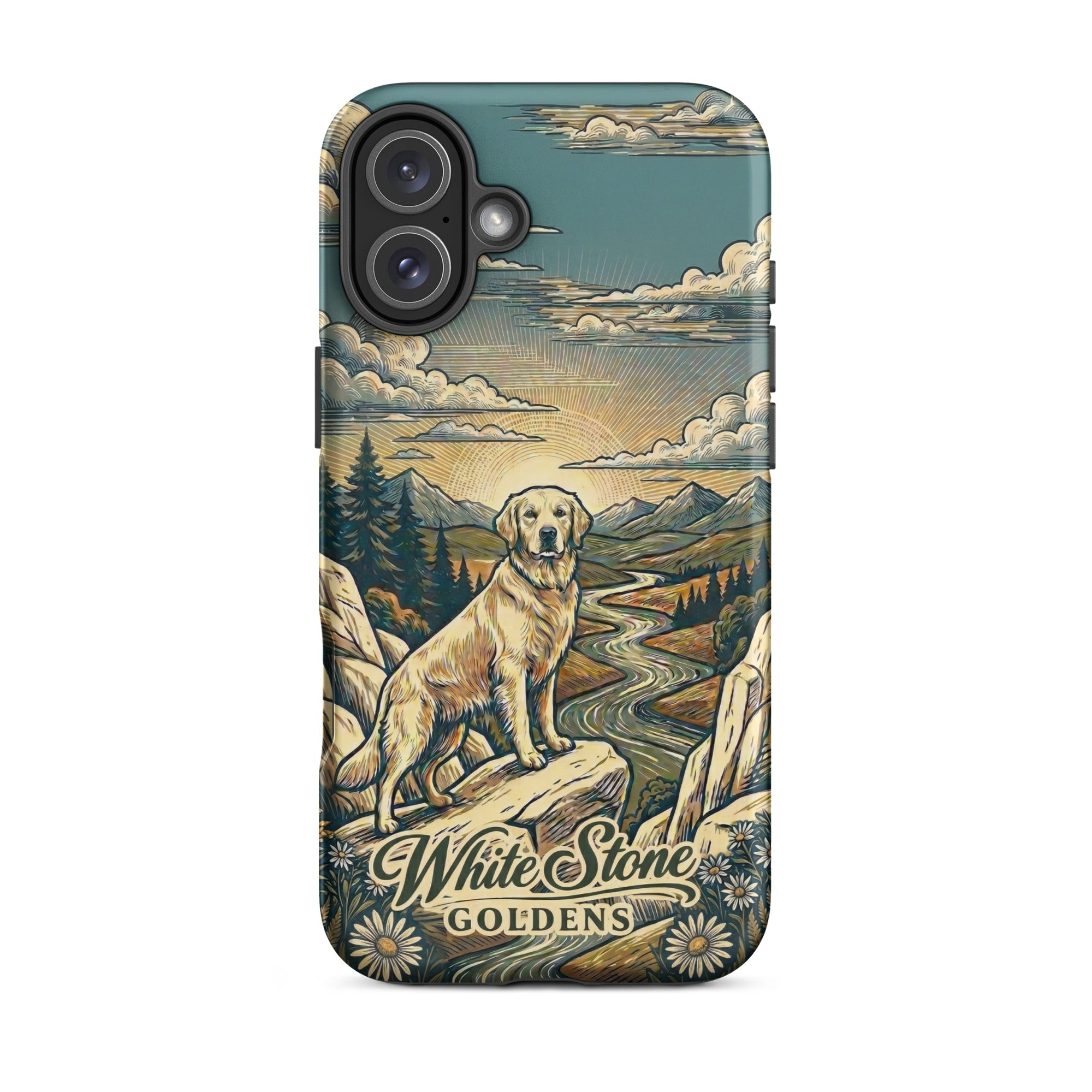 White Stone Goldens Tough Case for iPhone®
