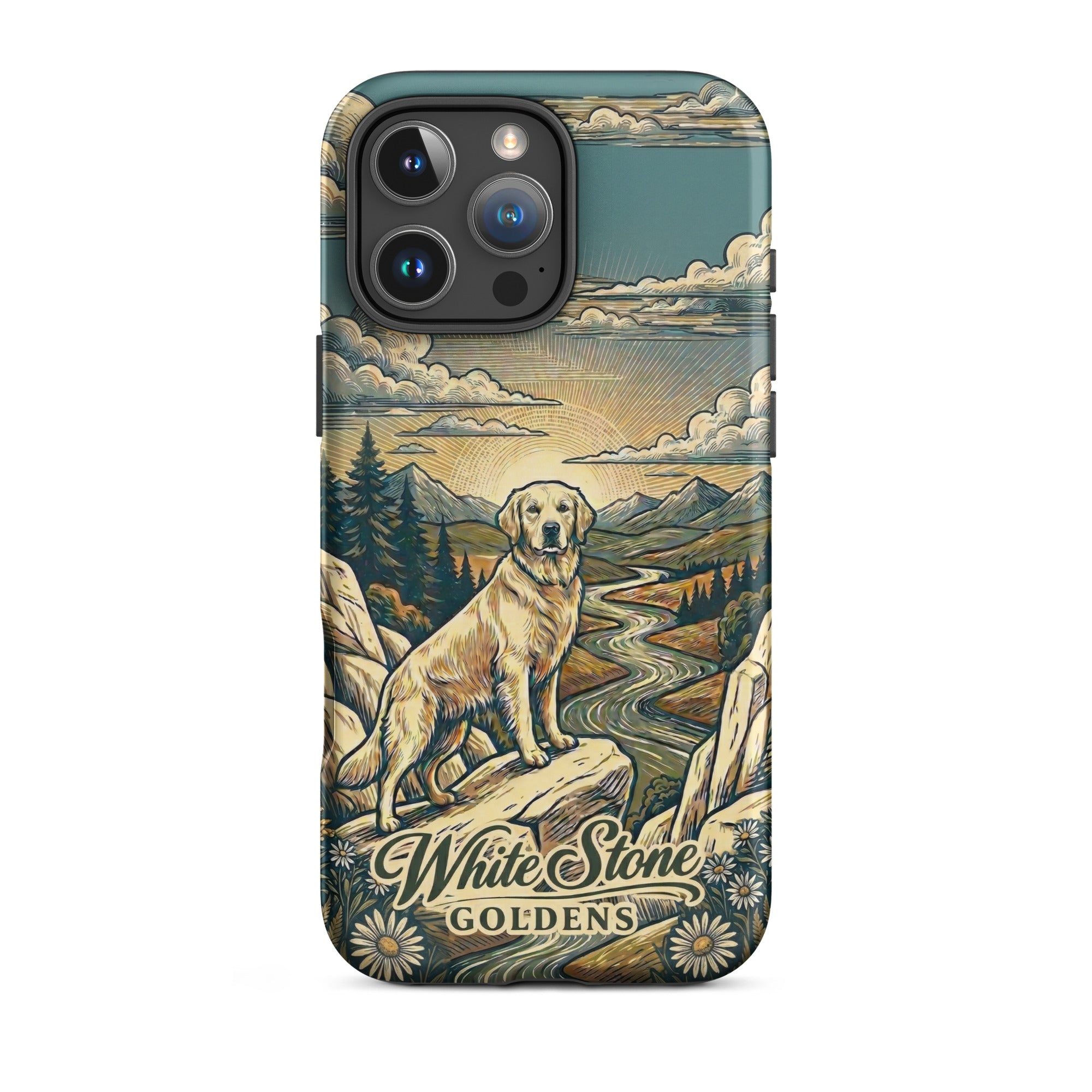 White Stone Goldens Tough Case for iPhone®