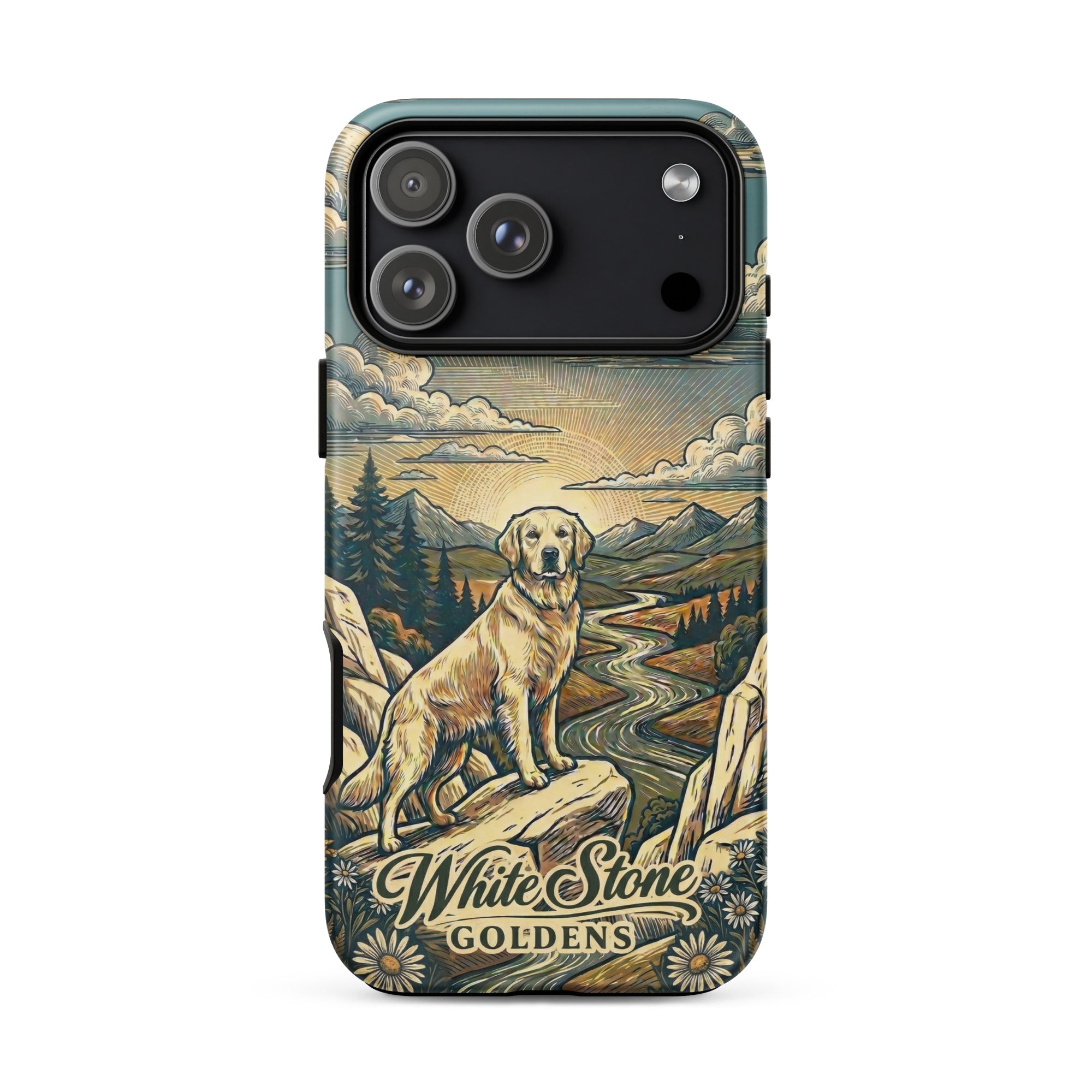 White Stone Goldens Tough Case for iPhone®