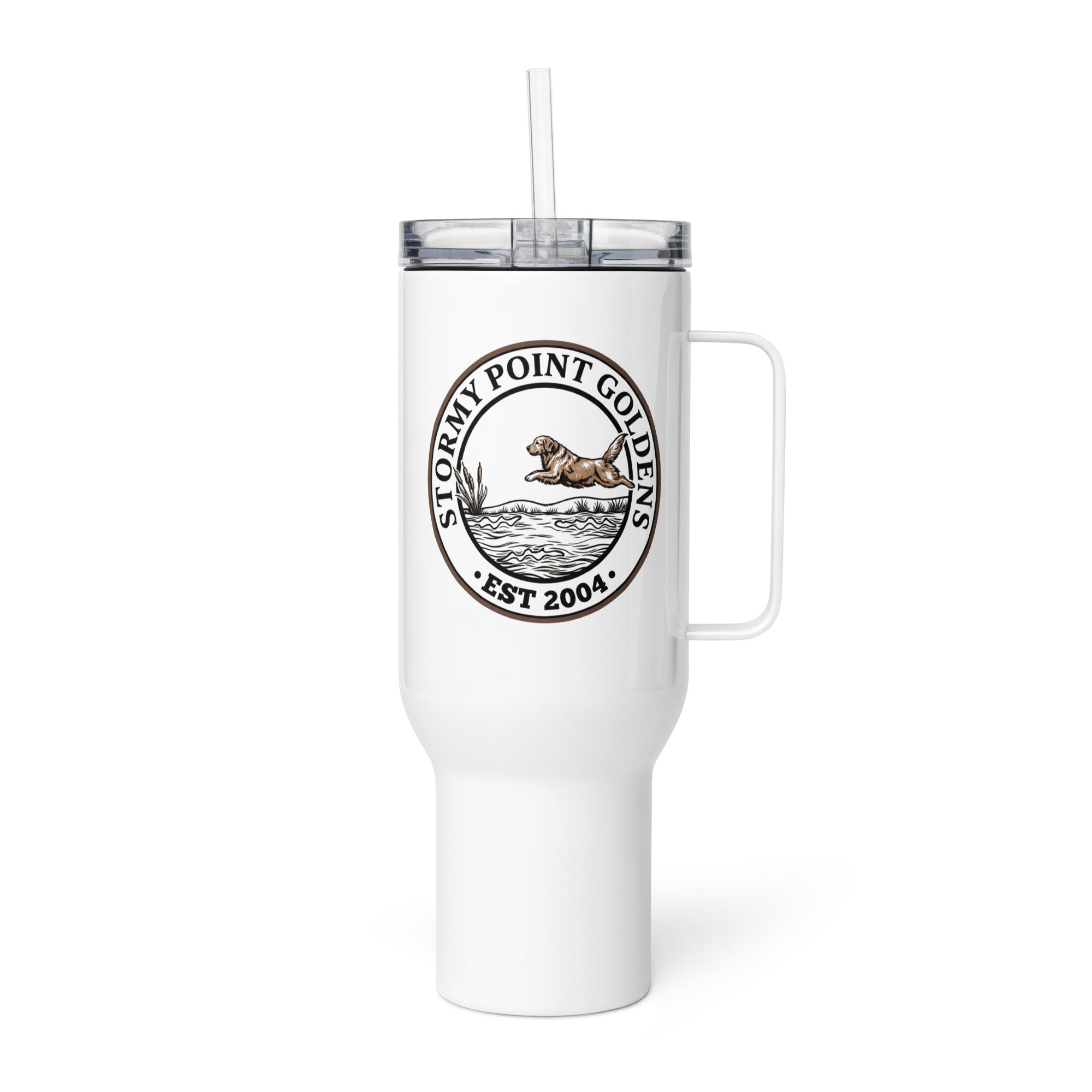 Stormy Point Travel mug with a handle
