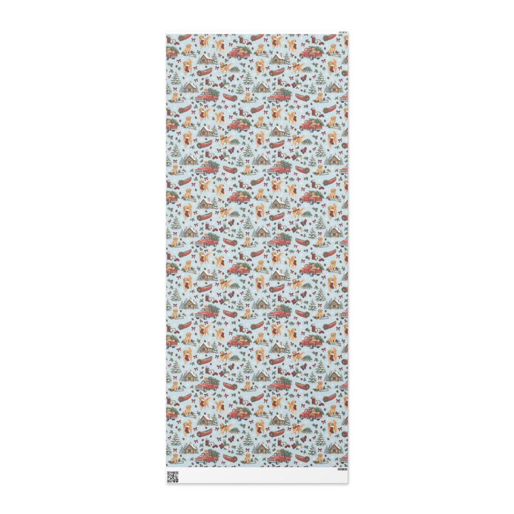 Tree Farm Christmas Wrapping Paper — the full 6 ft roll