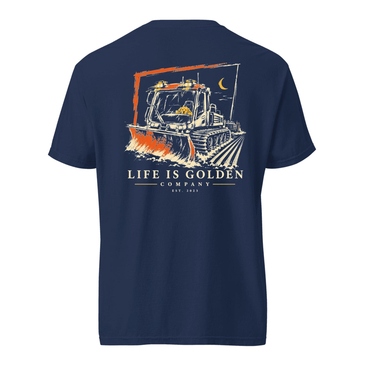 Corduroy Crew Heavyweight Tee — True Navy