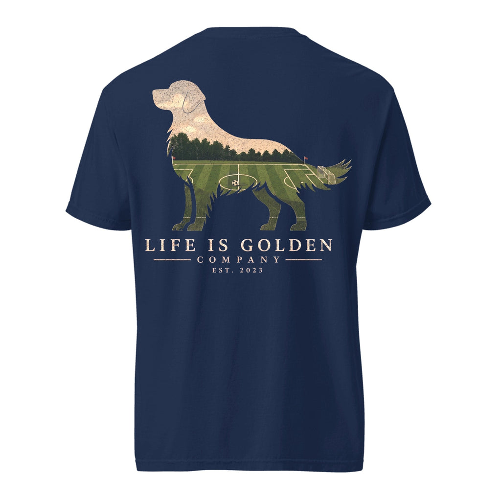 The Match Day Golden Tee — Heavyweight Tee — True Navy