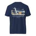 Winter Surf Check Heavyweight Tee — True Navy