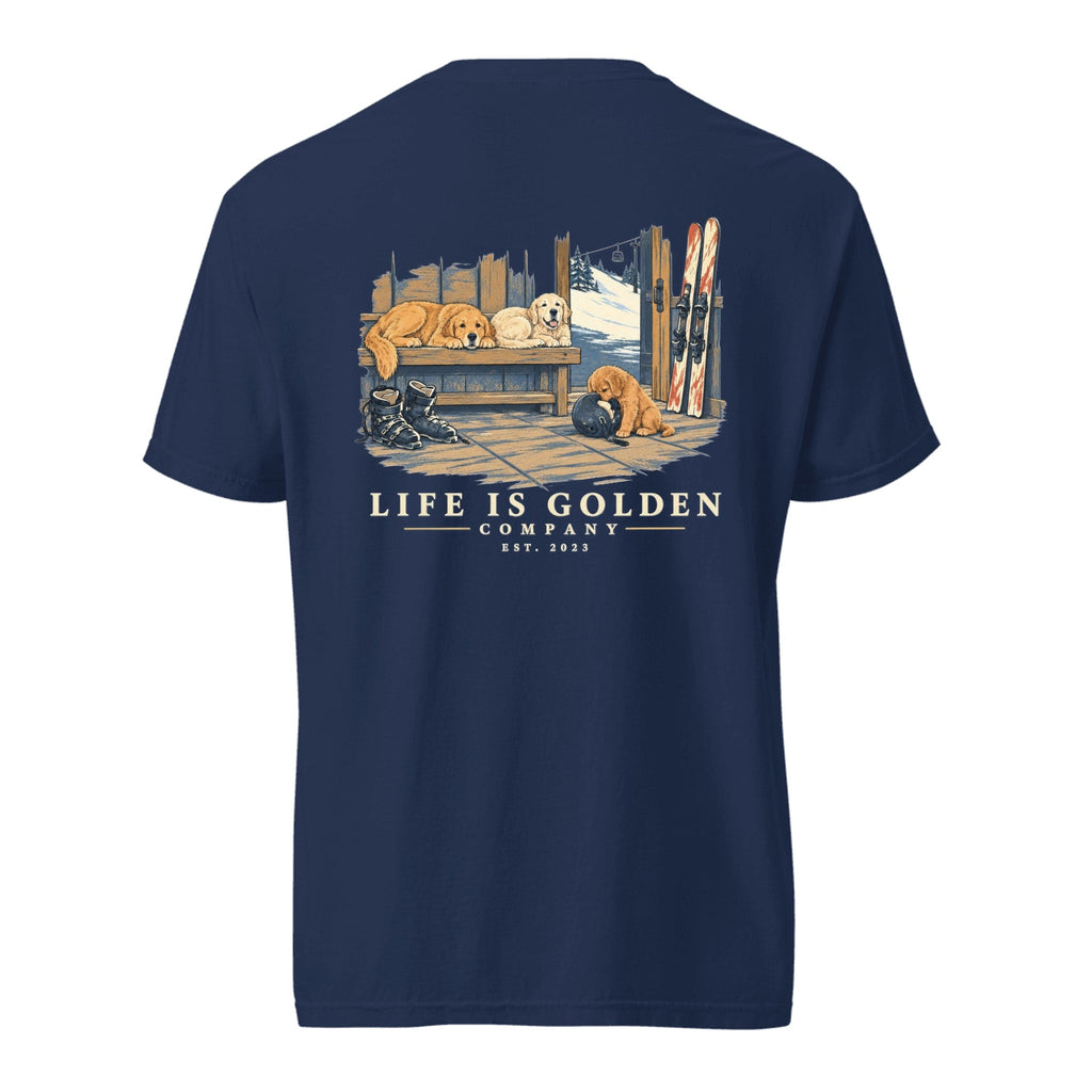 Last Run, Boots Off Heavyweight Tee — True Navy