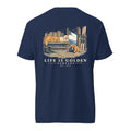 Last Run, Boots Off Heavyweight Tee — True Navy