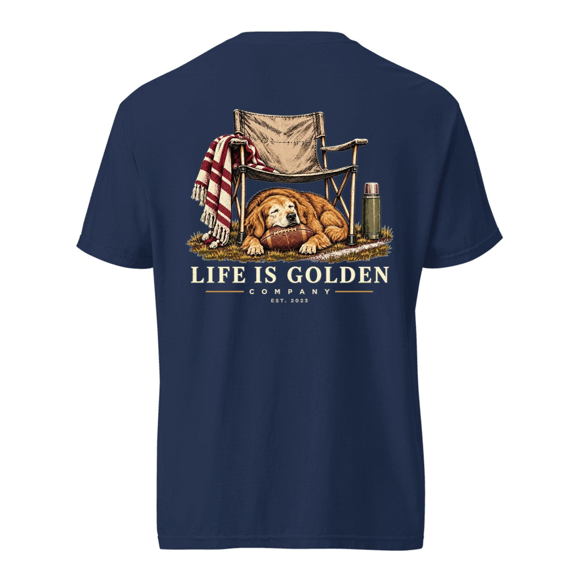 Camp Chair Companion Heavyweight Tee — True Navy