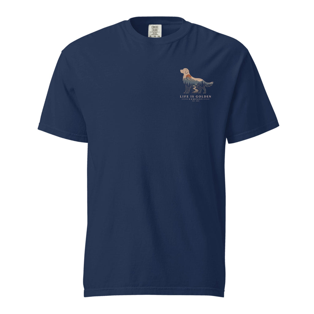 The High Country Golden Tee — Heavyweight Tee — True Navy (front)