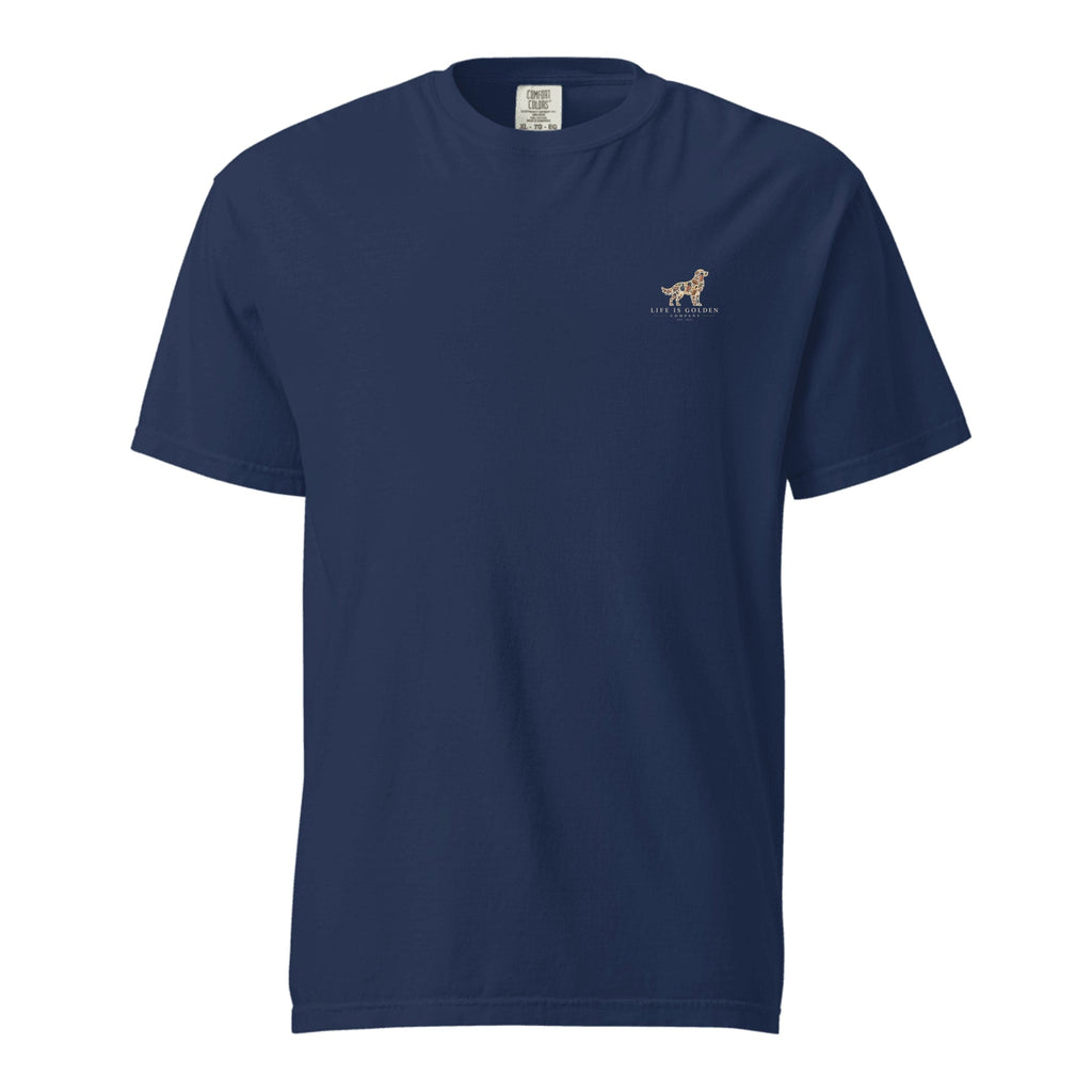 The Tailgate Heavyweight Tee — True Navy (front)