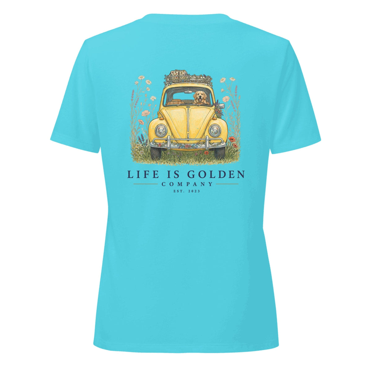 The Wildflower Detour II Women's V-Neck — Turquoise