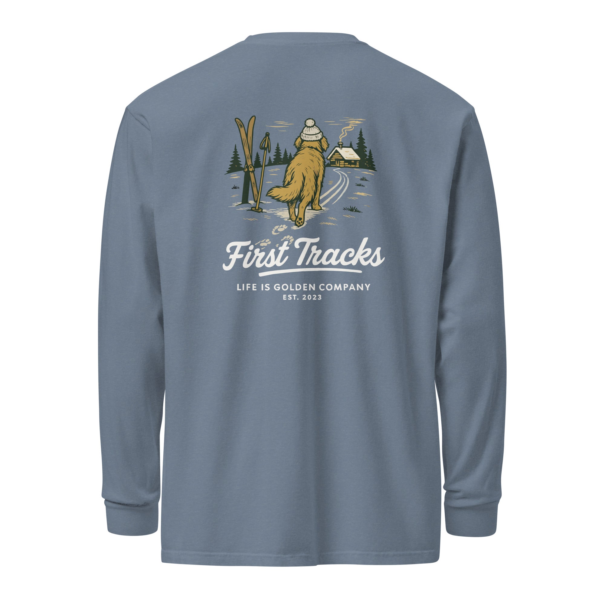 First Tracks - Golden Retriever Edition Garment-Dyed Heavyweight Long Sleeve