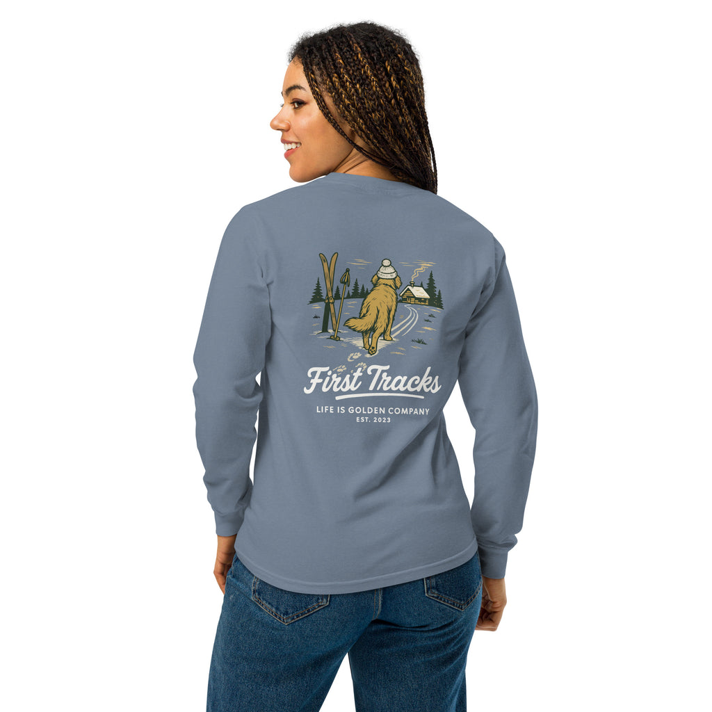 First Tracks - Golden Retriever Edition Garment-Dyed Heavyweight Long Sleeve
