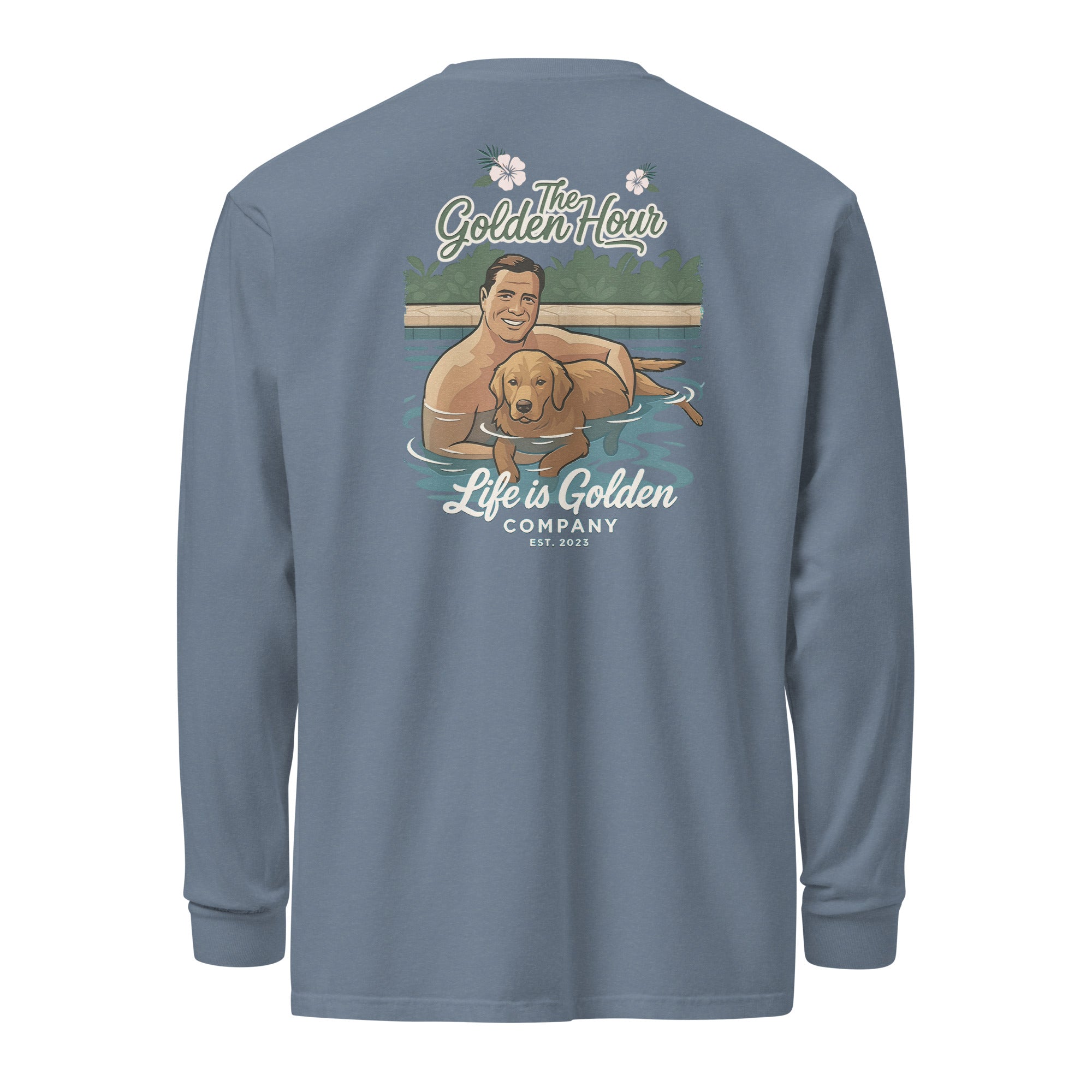 Poolside Pals Garment-dyed heavyweight long-sleeve shirt