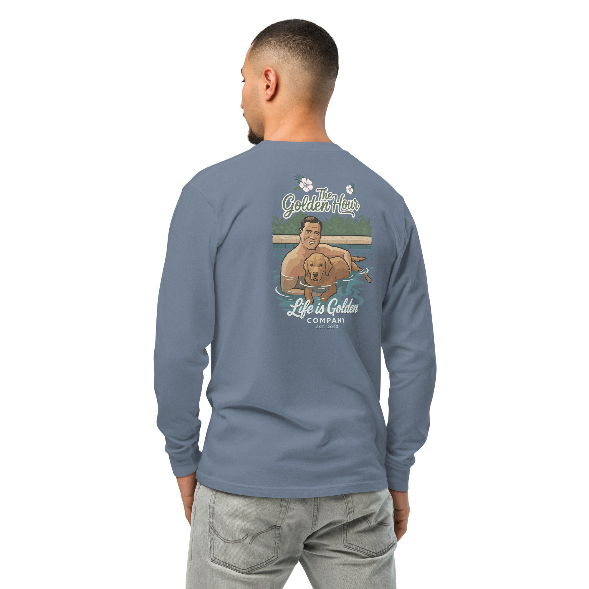 Poolside Pals Garment-dyed heavyweight long-sleeve shirt