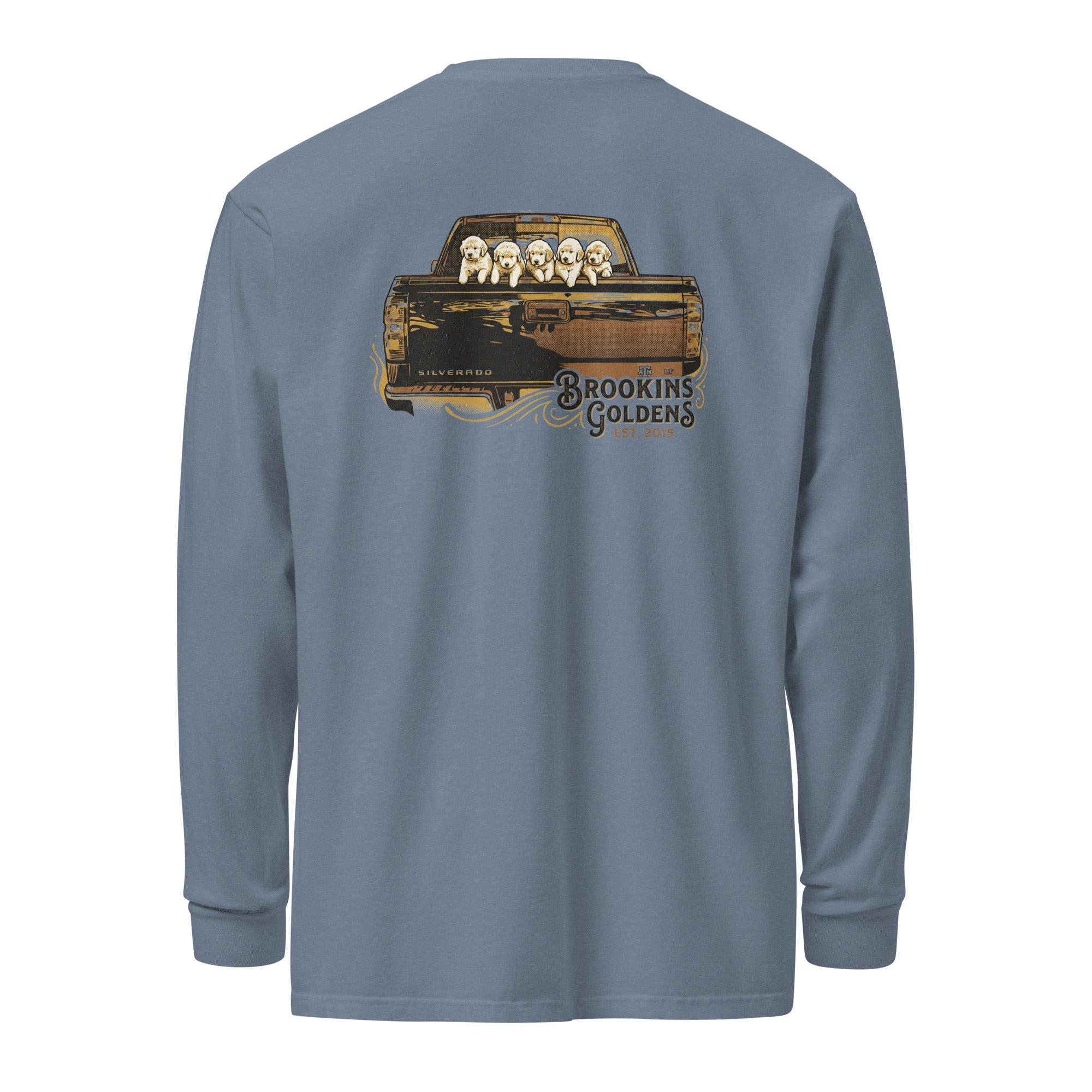 Brookins Goldens Pickup Garment-dyed heavyweight long-sleeve tee