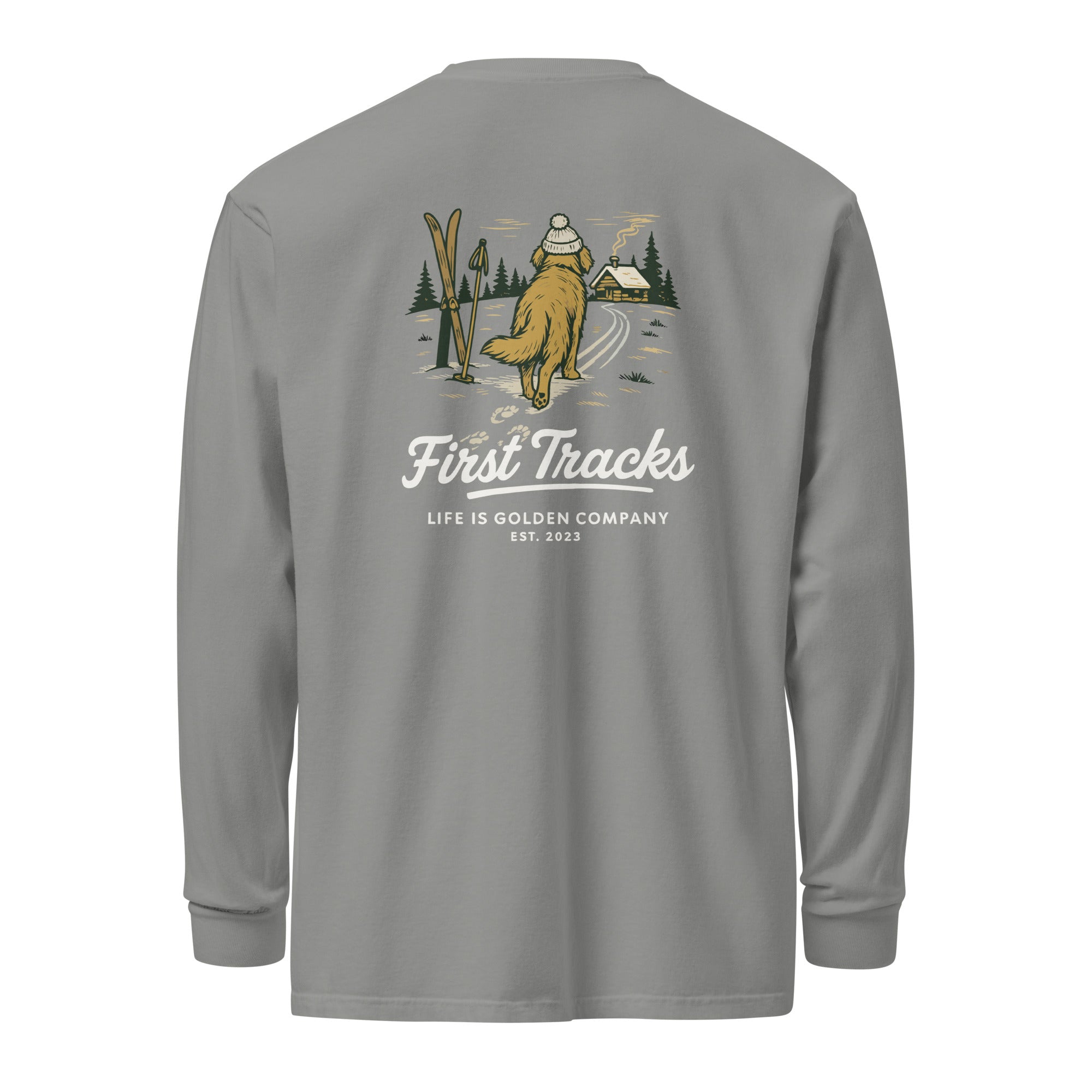 First Tracks - Golden Retriever Edition Garment-Dyed Heavyweight Long Sleeve
