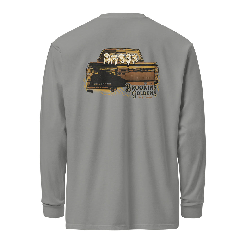 Brookins Goldens Pickup Garment-dyed heavyweight long-sleeve tee