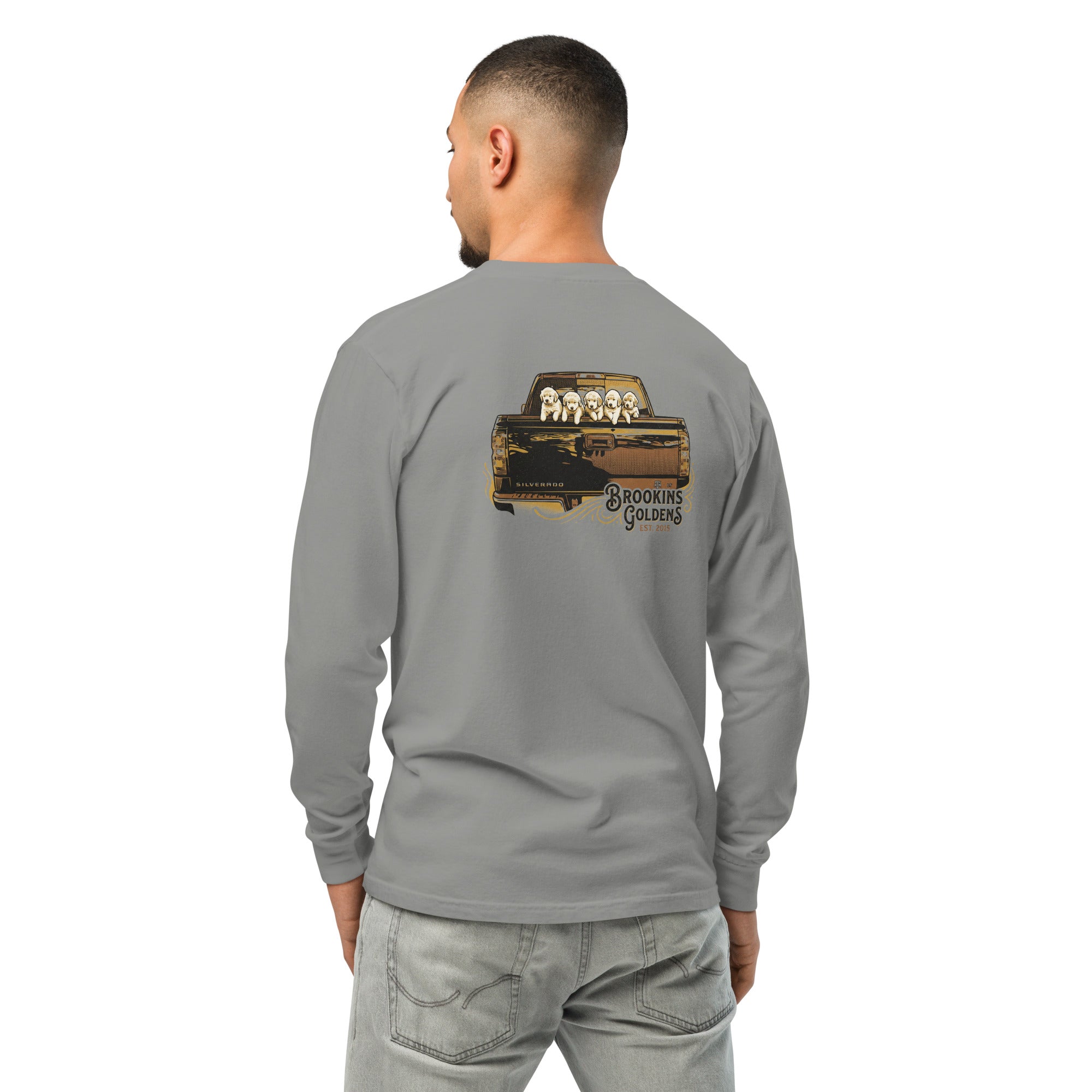 Brookins Goldens Pickup Garment-dyed heavyweight long-sleeve tee