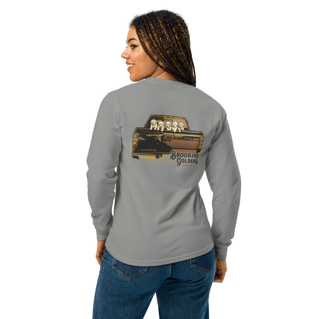 Brookins Goldens Pickup Garment-dyed heavyweight long-sleeve tee