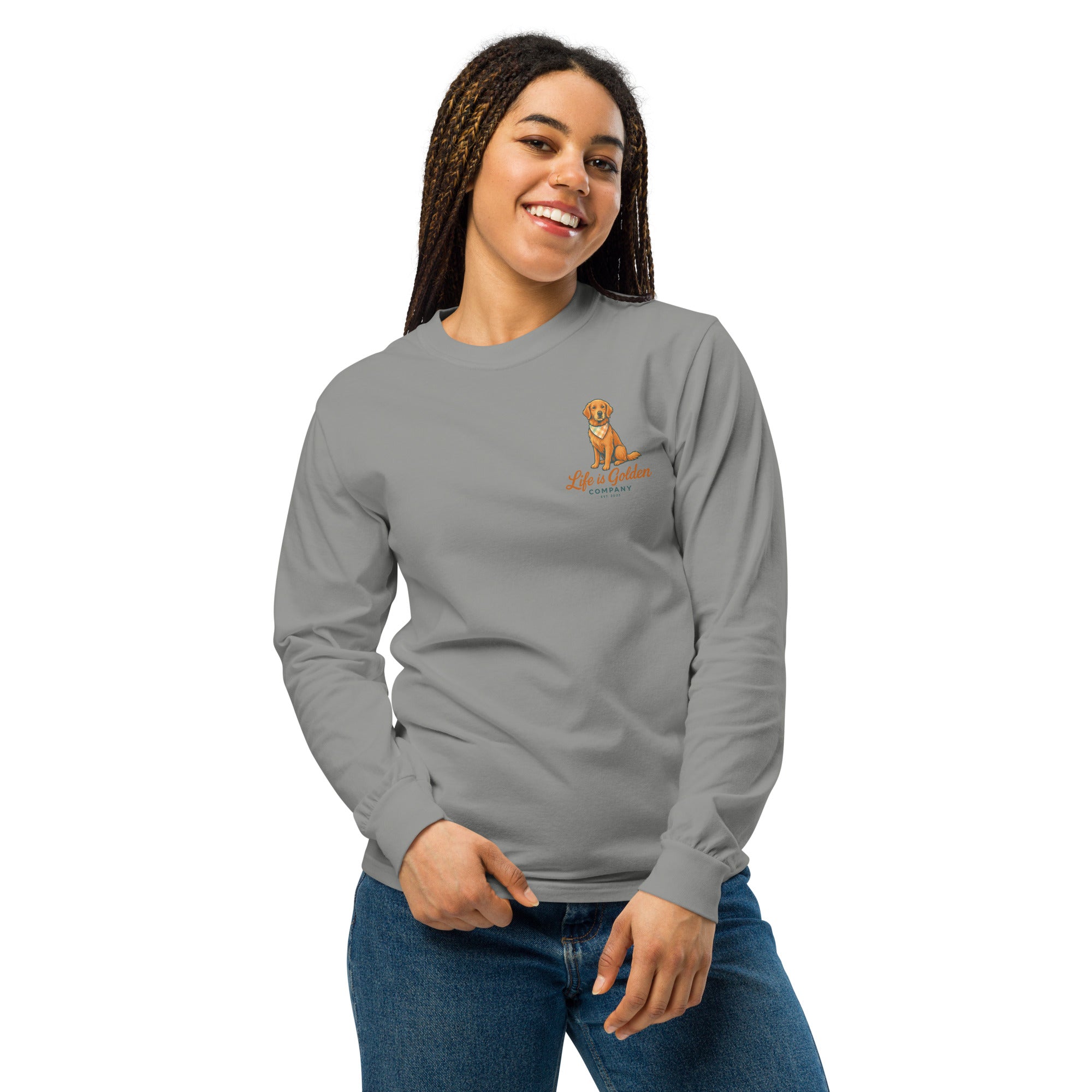 Barefoot &amp; Golden long-sleeve shirt Comfort Colors