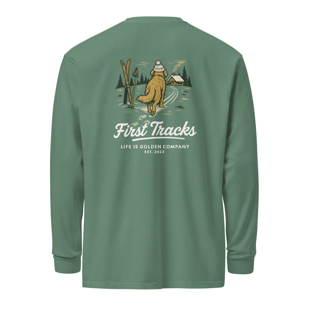 First Tracks - Golden Retriever Edition Garment-Dyed Heavyweight Long Sleeve