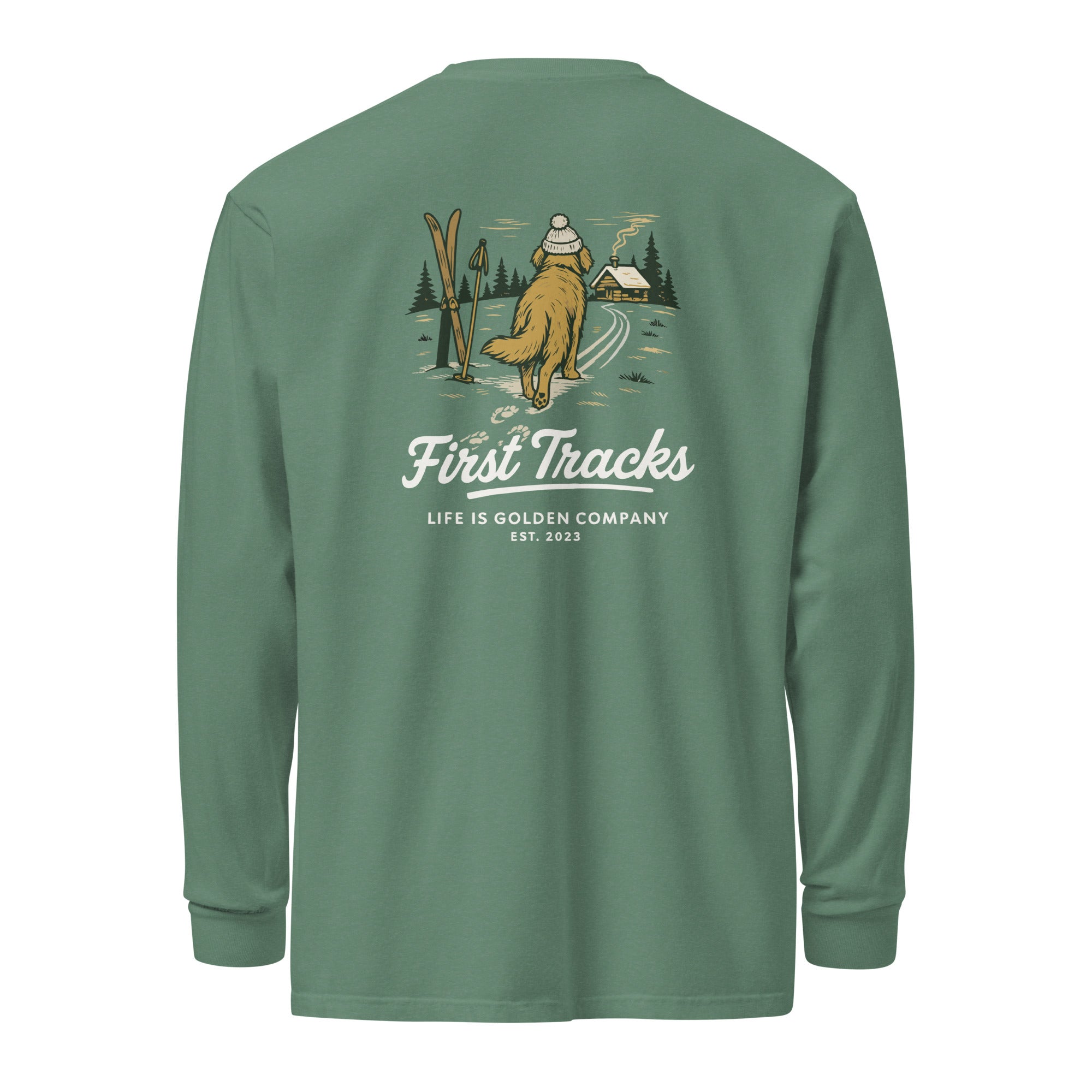 First Tracks - Golden Retriever Edition Garment-Dyed Heavyweight Long Sleeve