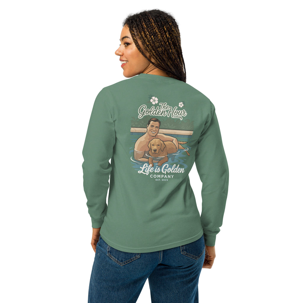 Poolside Pals Garment-dyed heavyweight long-sleeve shirt