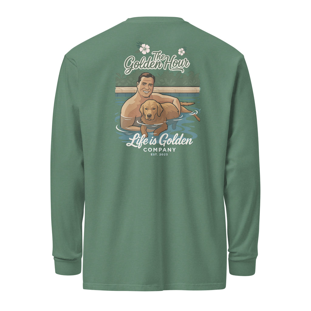 Poolside Pals Garment-dyed heavyweight long-sleeve shirt