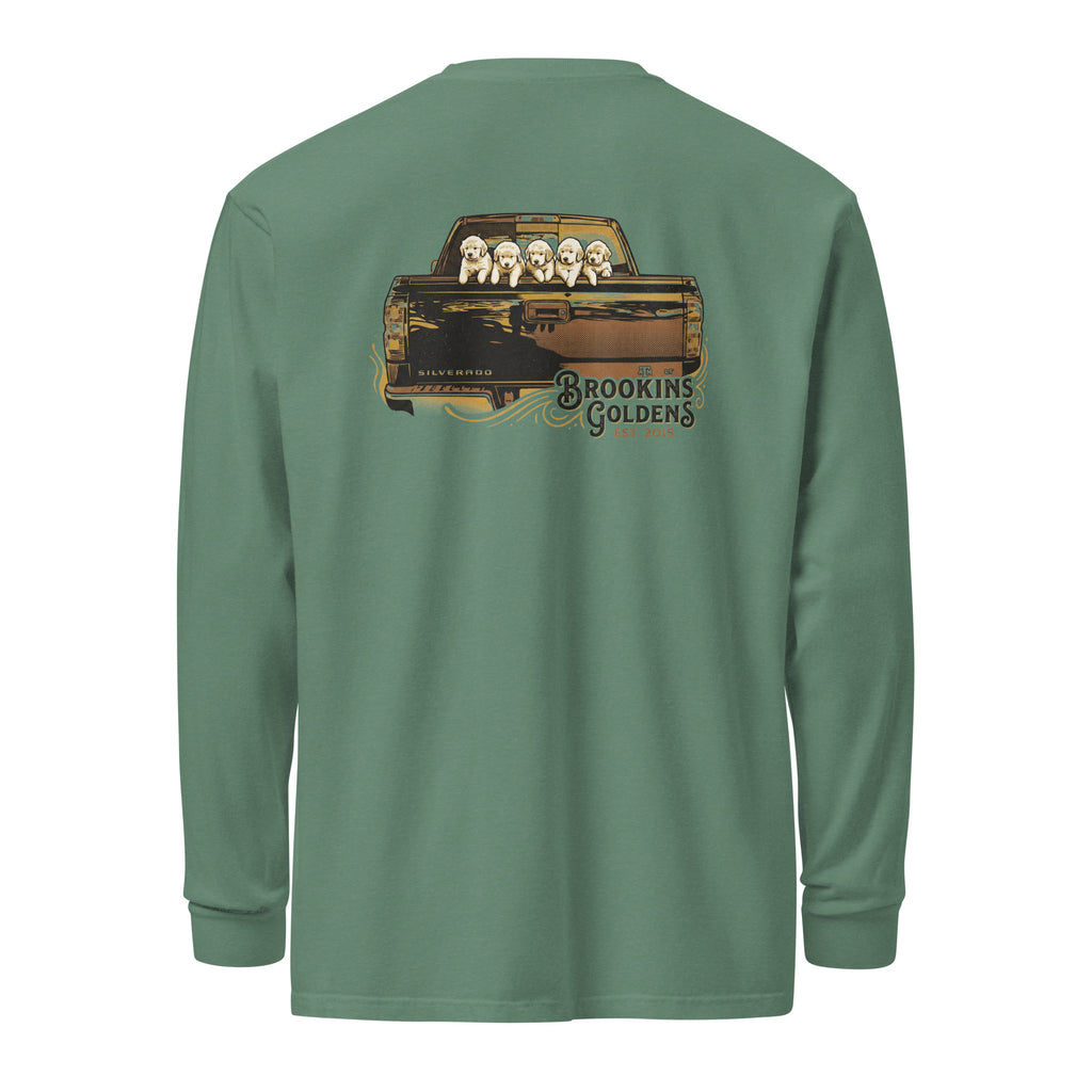 Brookins Goldens Pickup Garment-dyed heavyweight long-sleeve tee