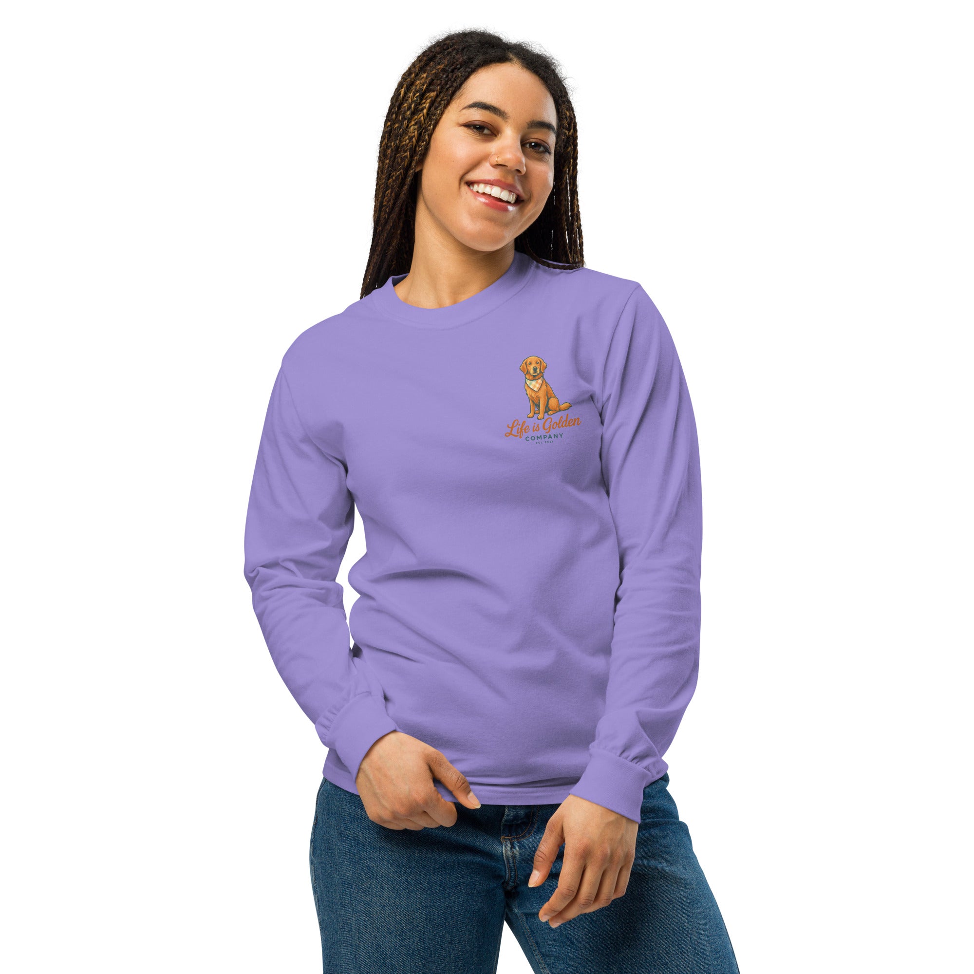 Barefoot &amp; Golden long-sleeve shirt Comfort Colors