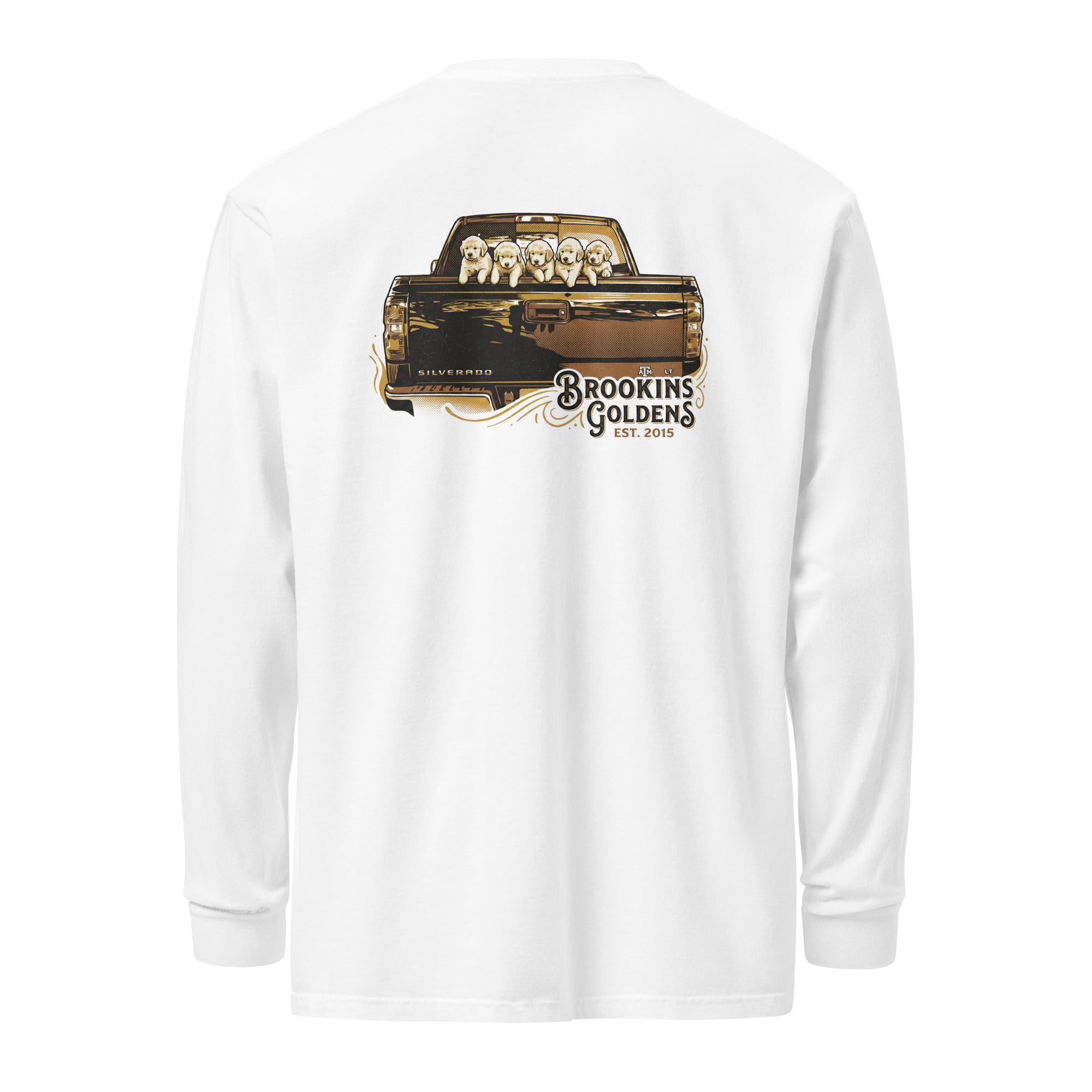 Brookins Goldens Pickup Garment-dyed heavyweight long-sleeve tee
