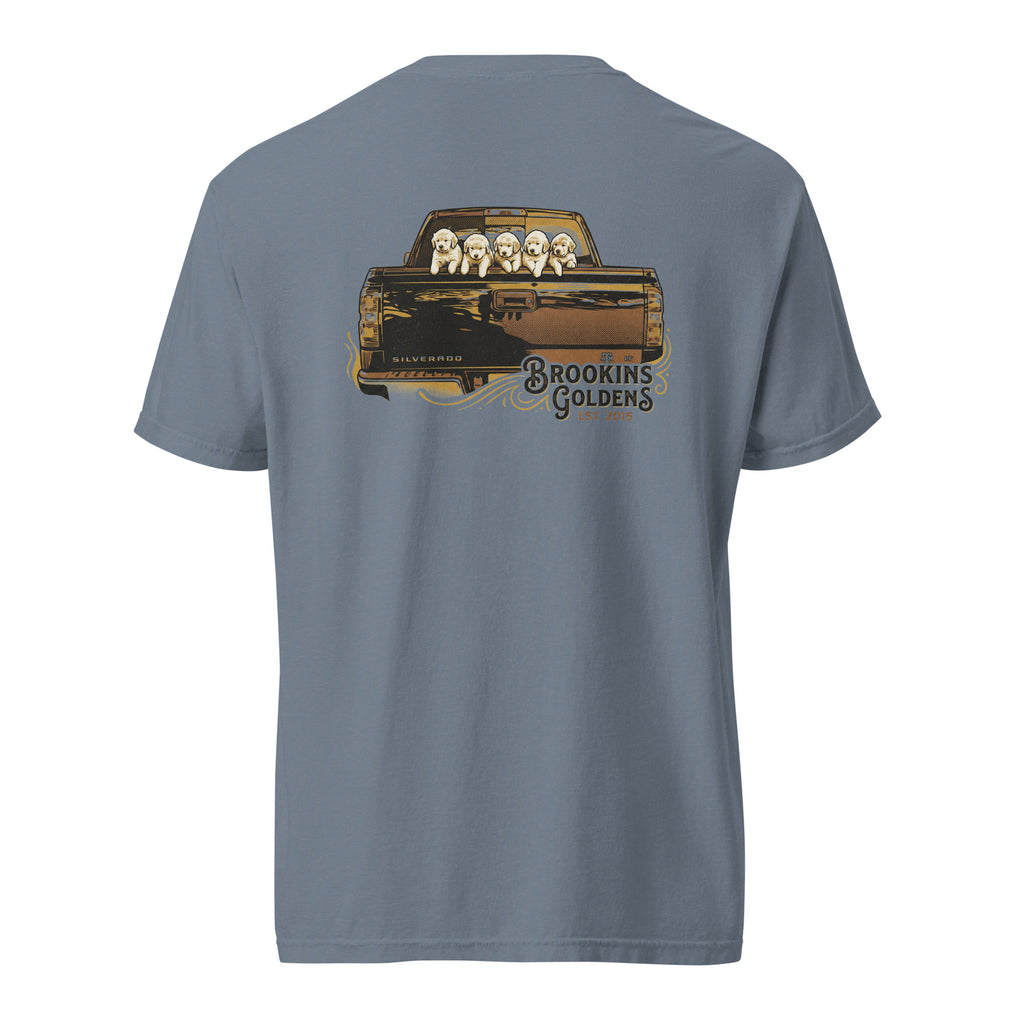 Brookins Goldens Pickup Unisex garment-dyed heavyweight tee