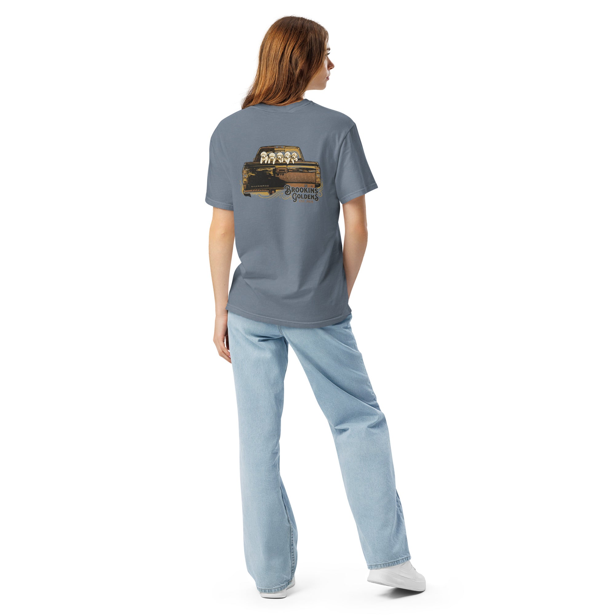 Brookins Goldens Pickup Unisex garment-dyed heavyweight tee