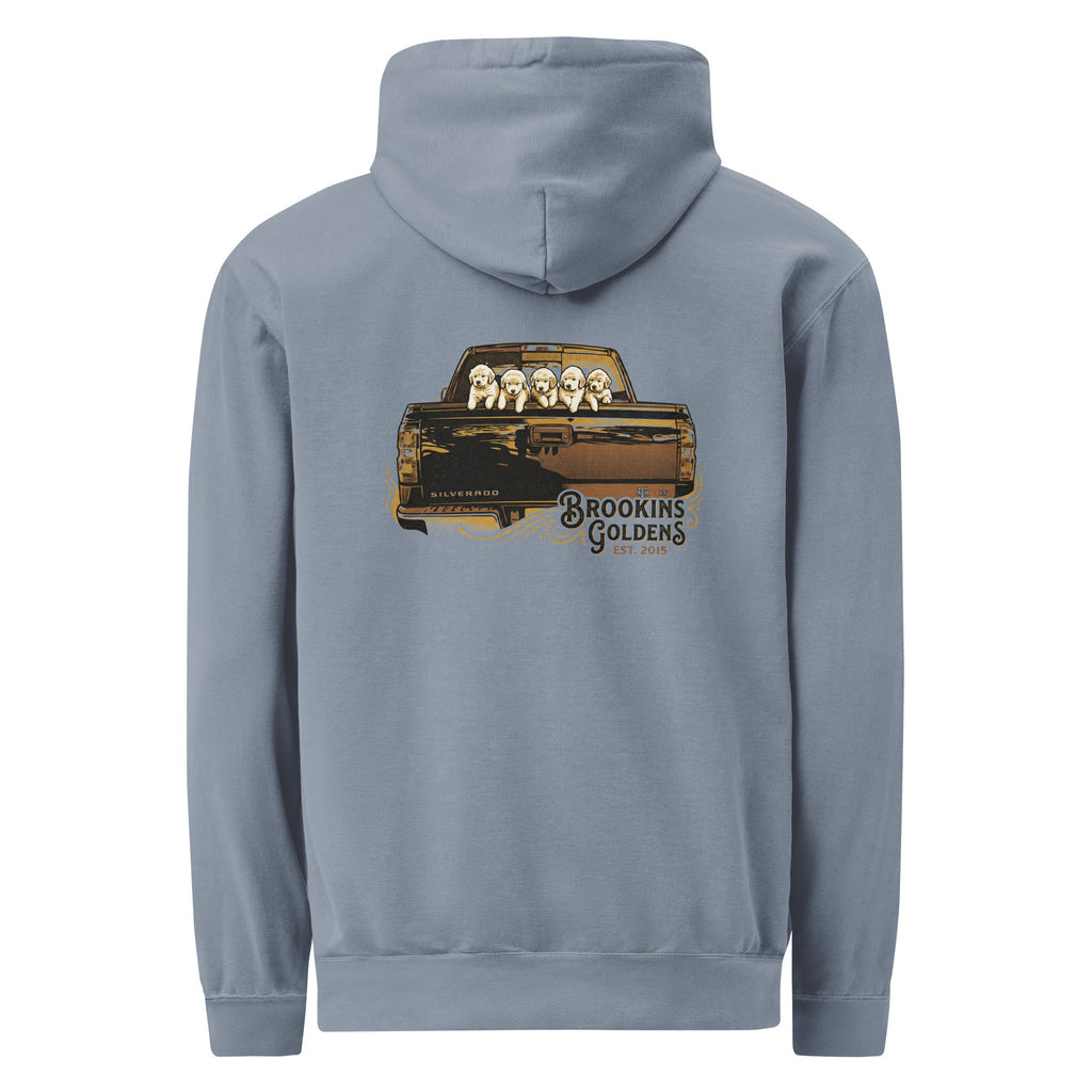 Brookins Goldens Pickup Unisex garment-dyed hoodie