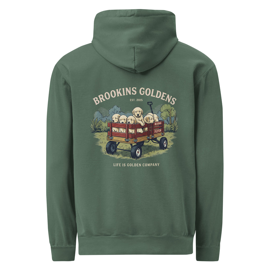 Brookins Wagon Unisex garment-dyed hoodie