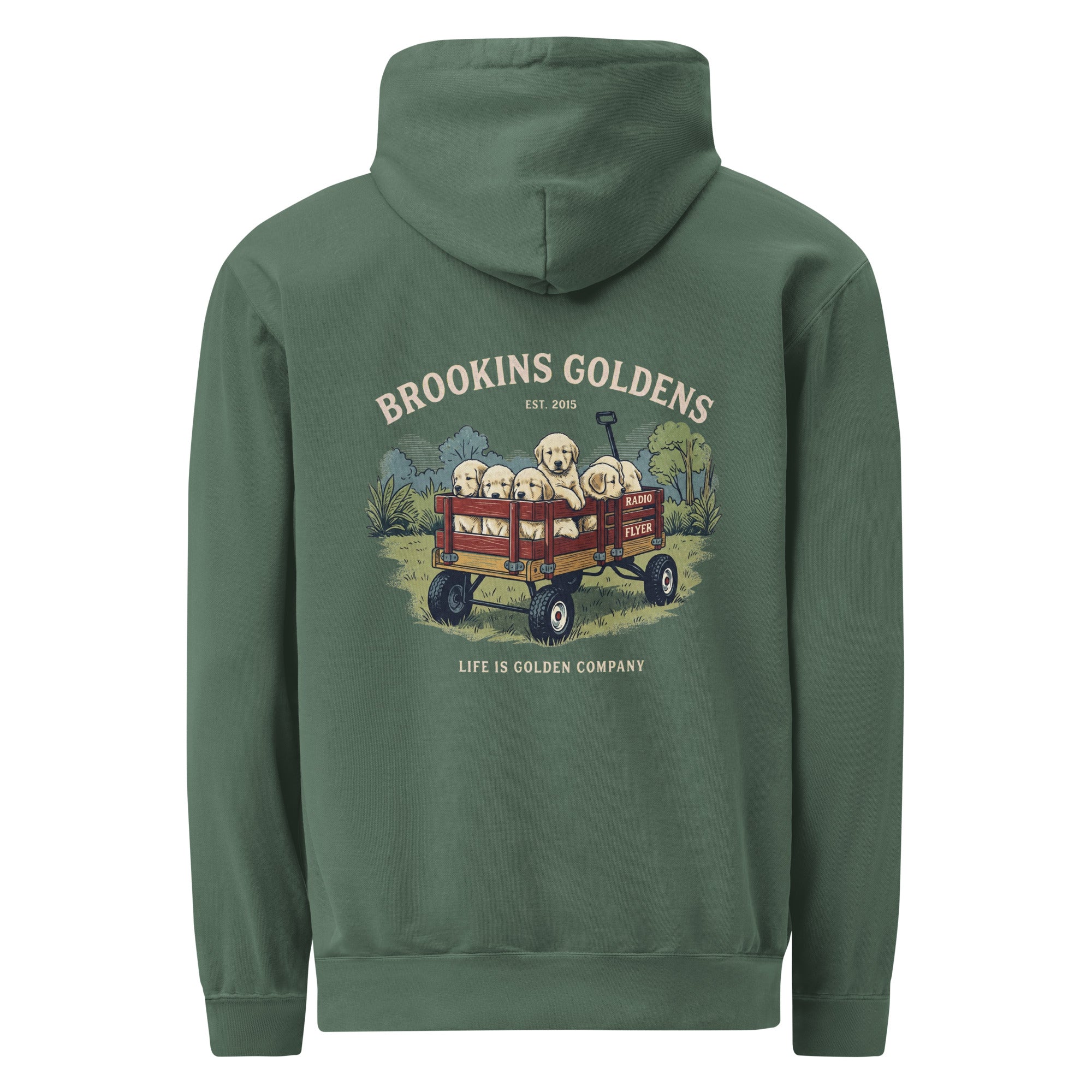 Brookins Wagon Unisex garment-dyed hoodie