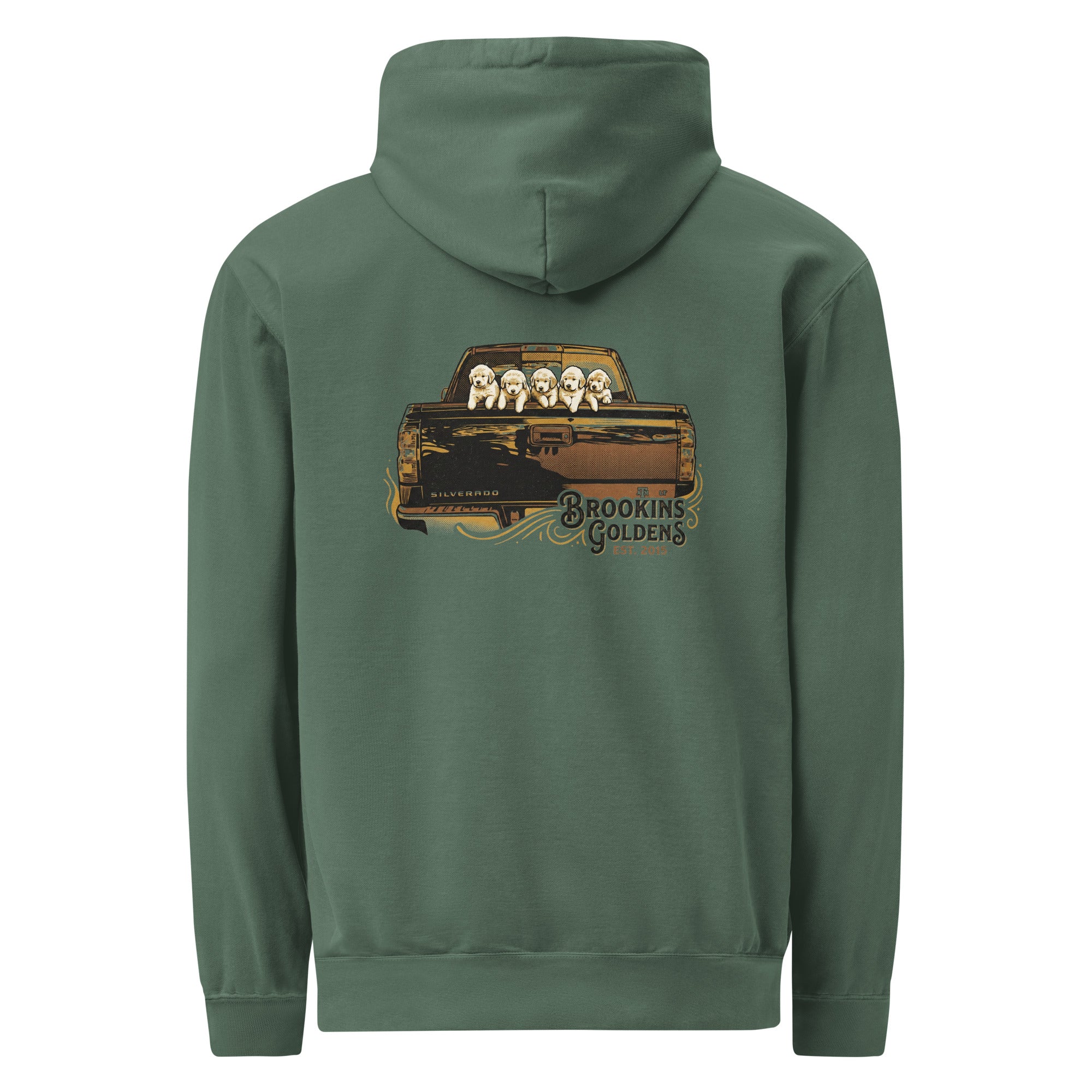 Brookins Goldens Pickup Unisex garment-dyed hoodie
