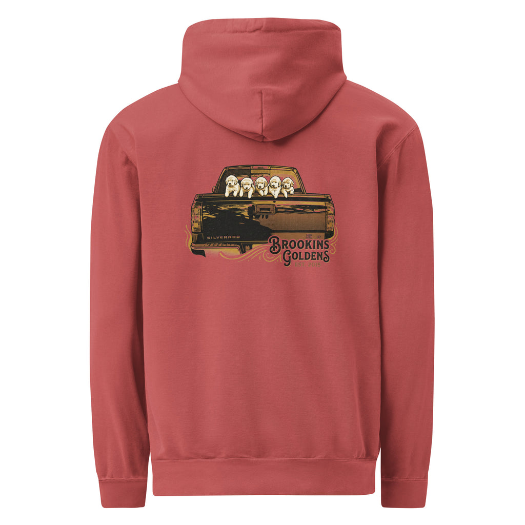 Brookins Goldens Pickup Unisex garment-dyed hoodie