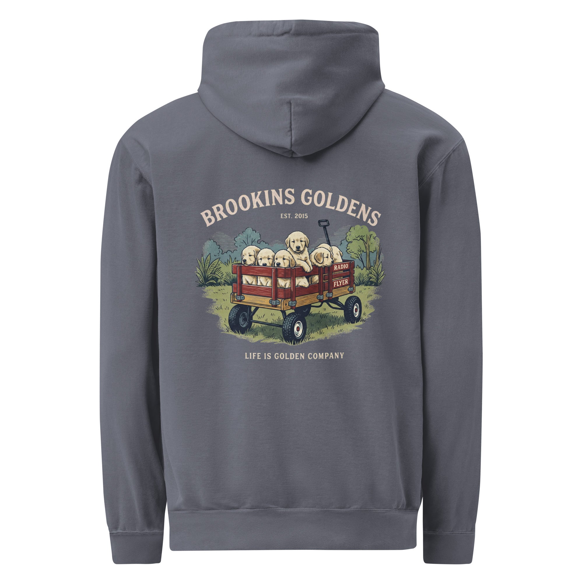 Brookins Wagon Unisex garment-dyed hoodie