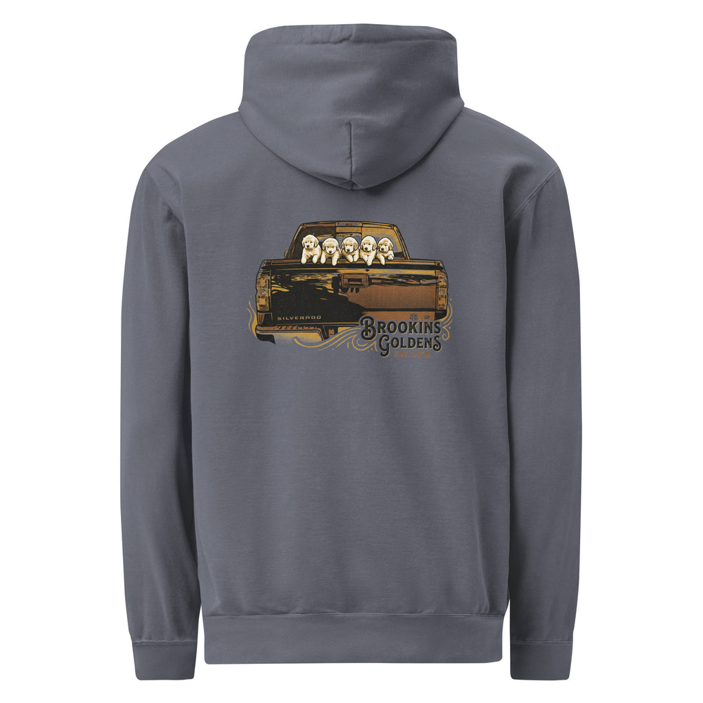 Brookins Goldens Pickup Unisex garment-dyed hoodie