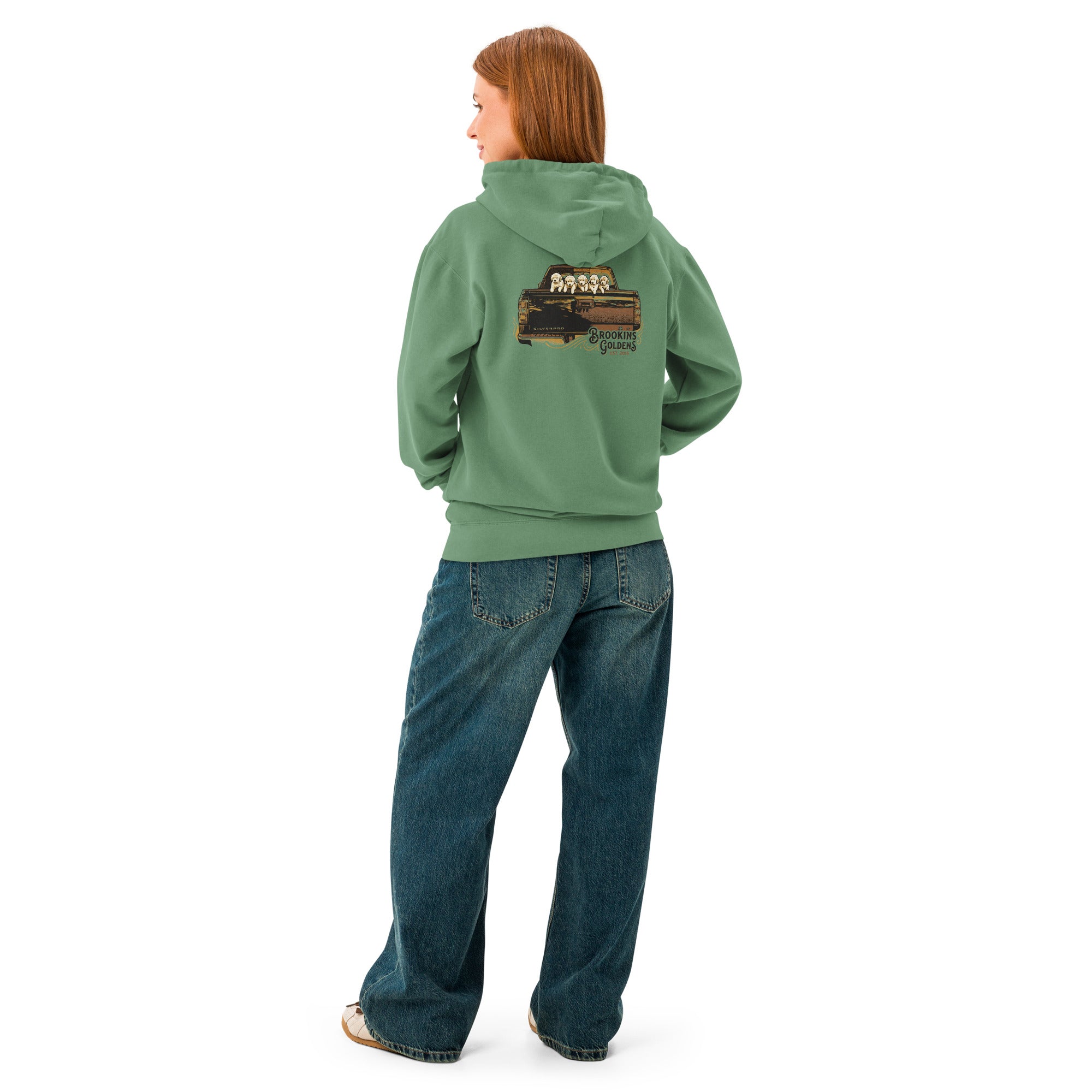 Brookins Goldens Pickup Unisex garment-dyed hoodie